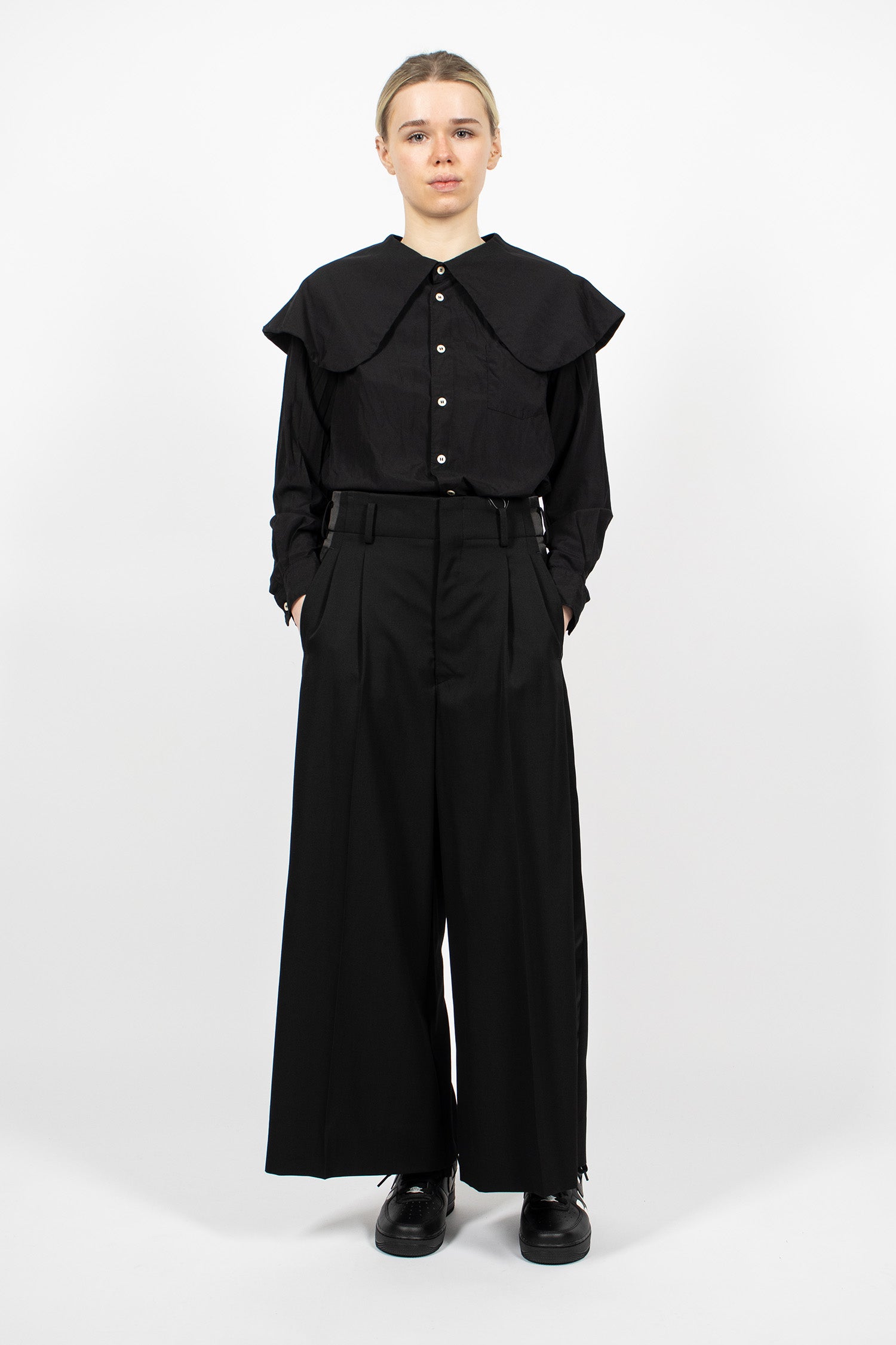 Tux Wide Leg Pants Black/Black