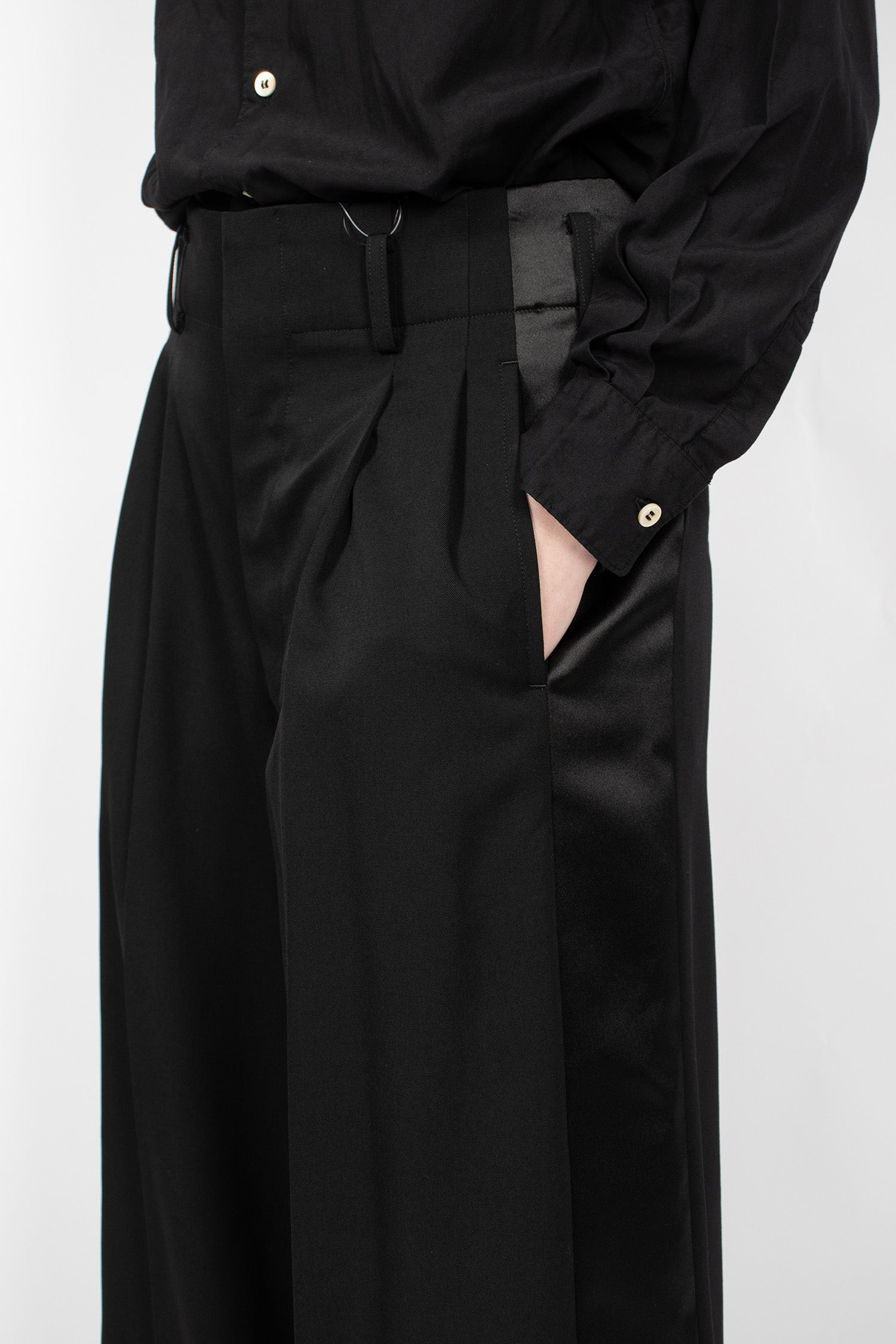 Tux Wide Leg Pants Black/Black