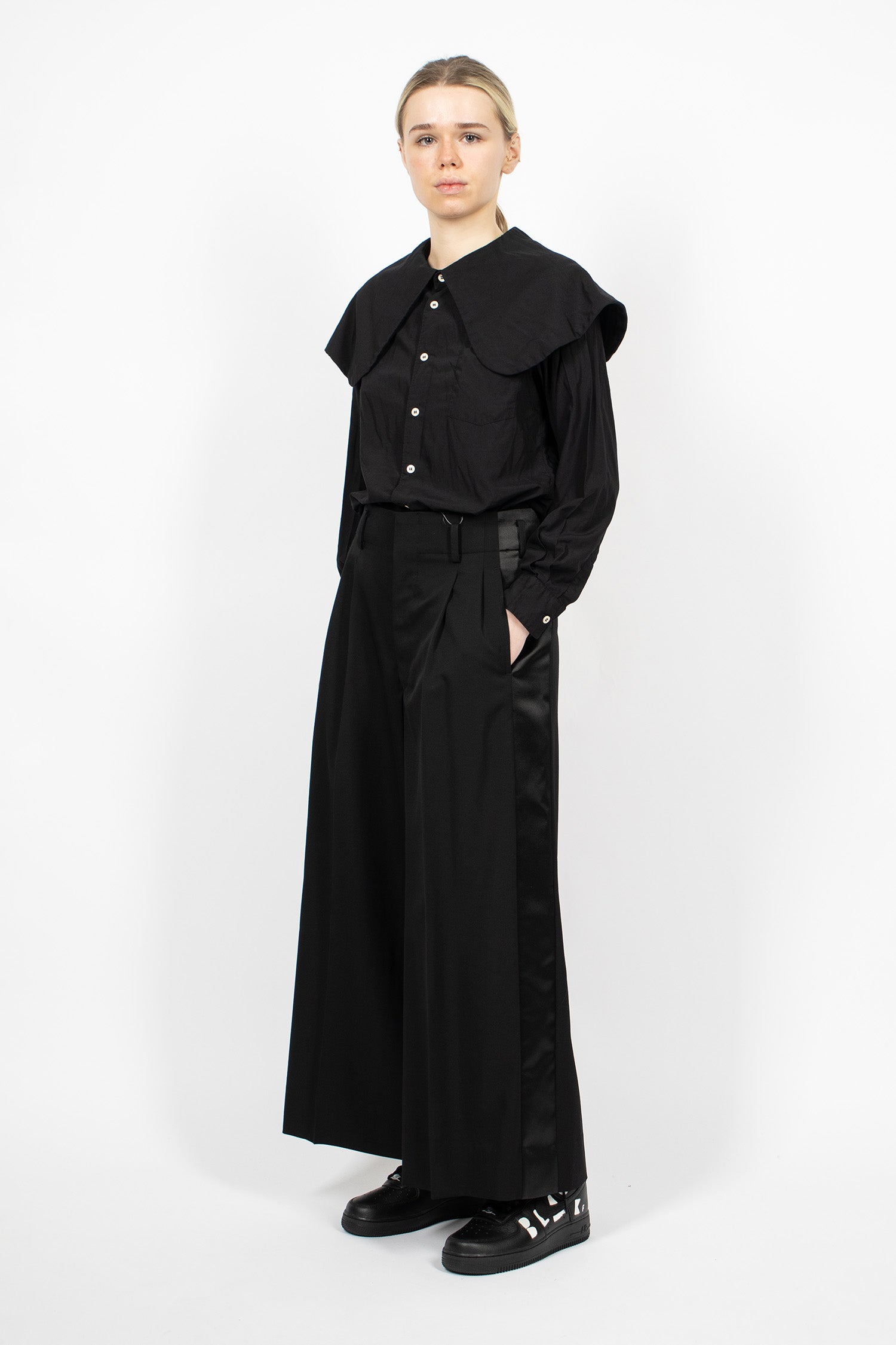 Tux Wide Leg Pants Black/Black