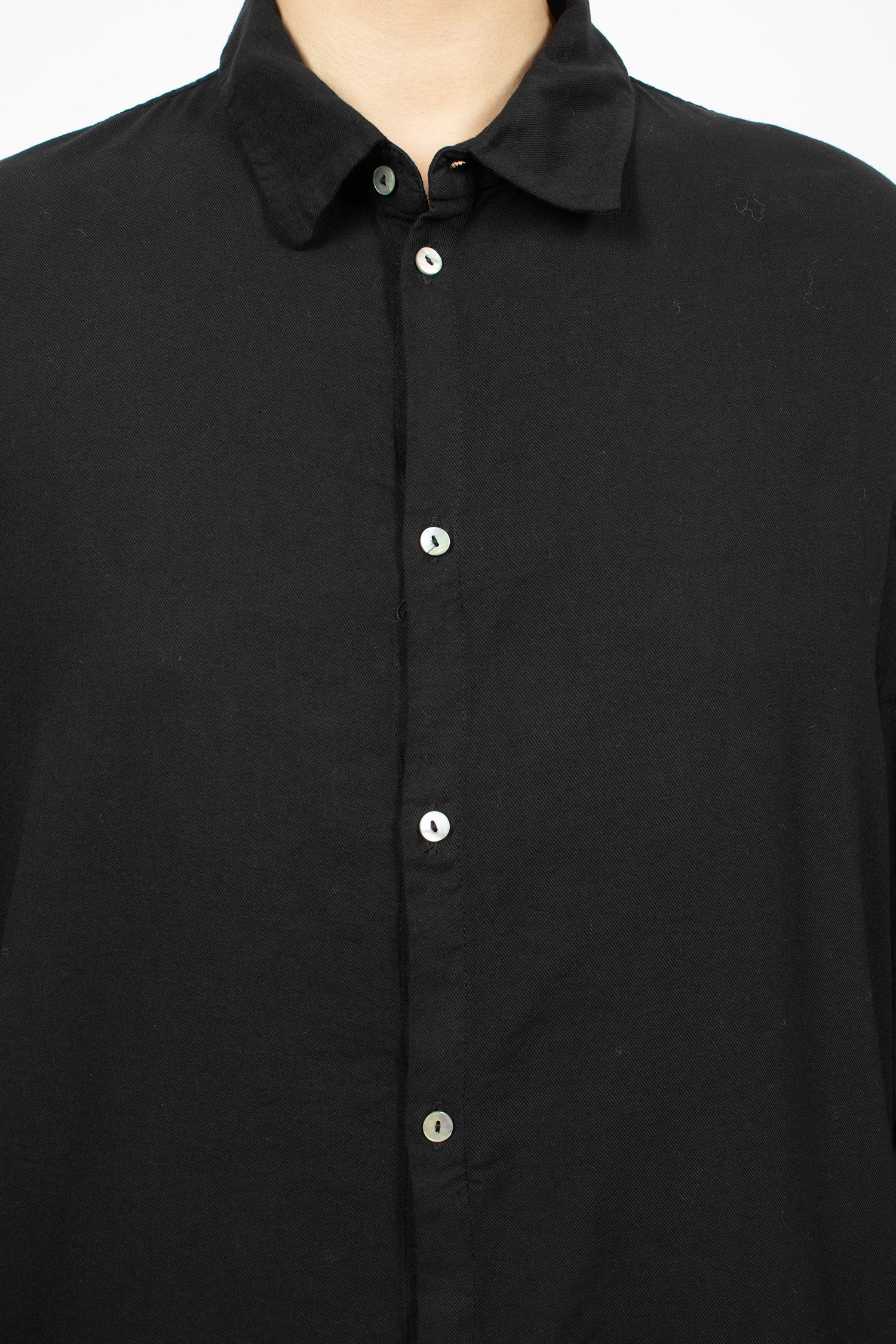 U1257 Unisex Collar Shirt Black