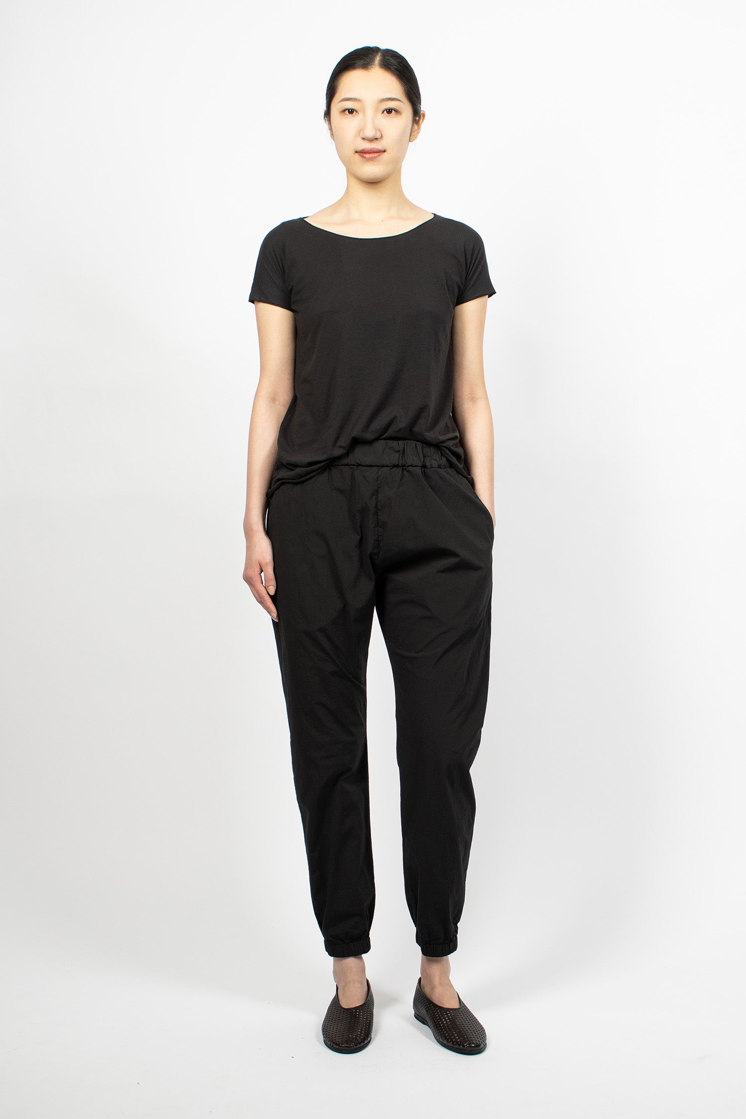 U23121 Elastic Slim Trousers TS Black