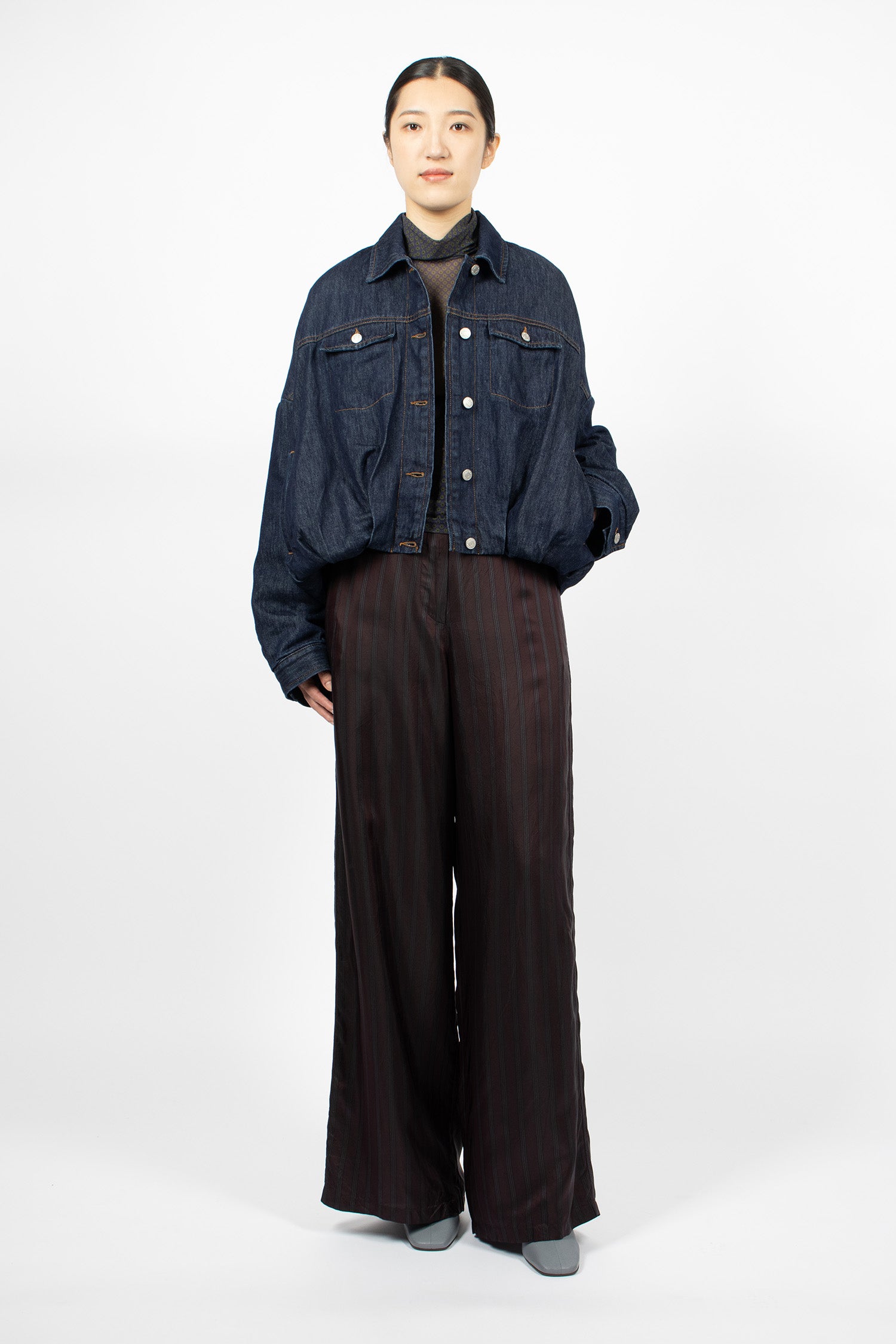 Padded Denim Blouson Indigo