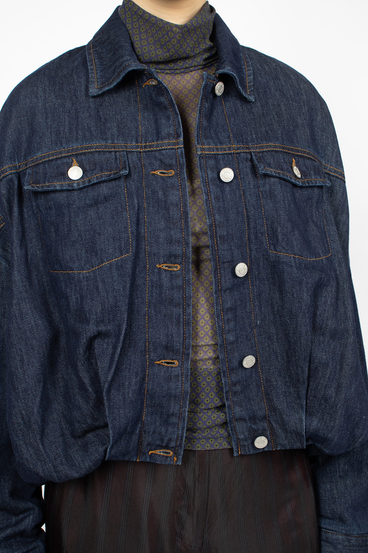Padded Denim Blouson Indigo