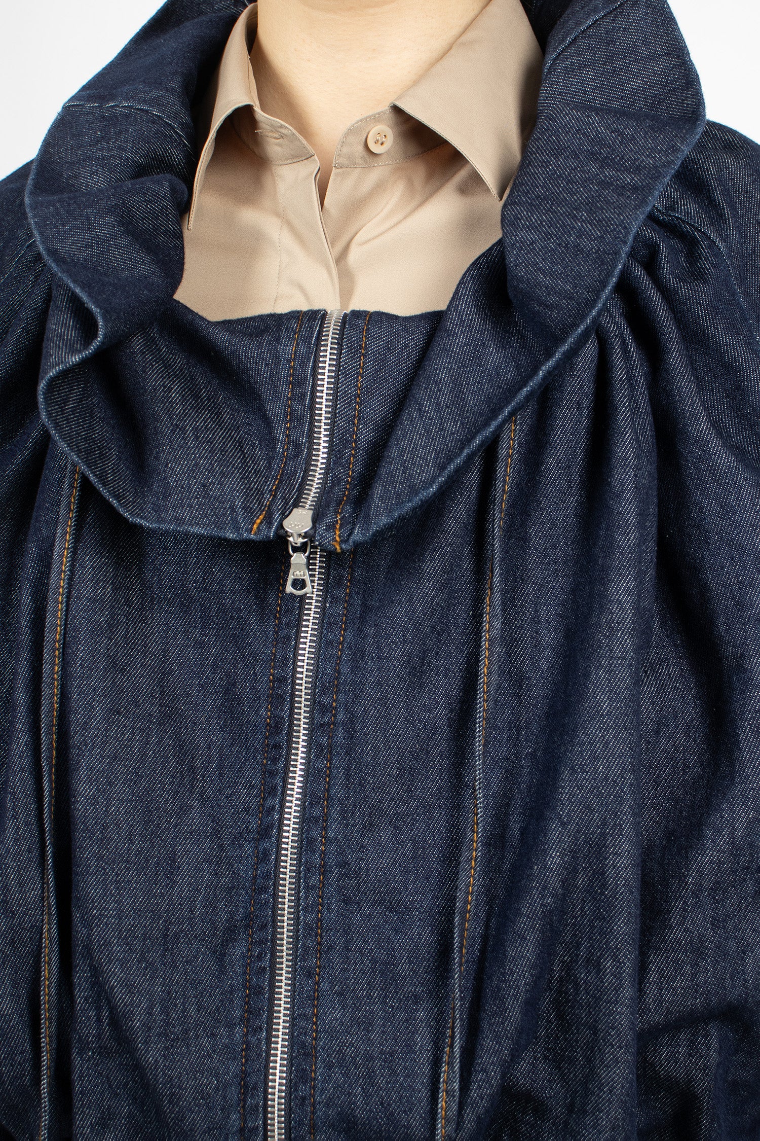 Denim Cocoon Blouson Indigo