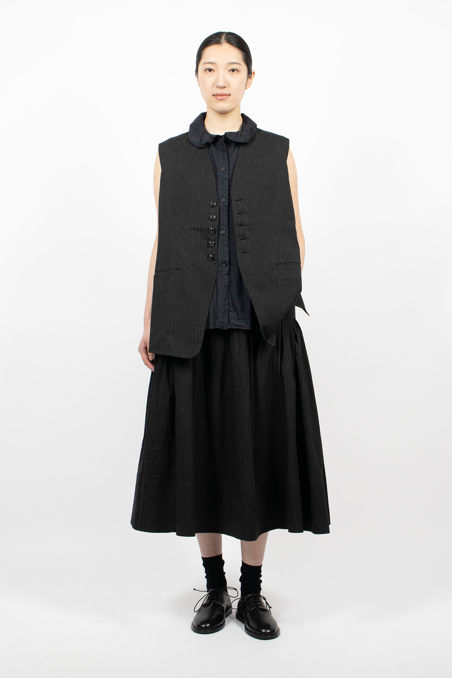Jessy Waistcoat Black/Stripe
