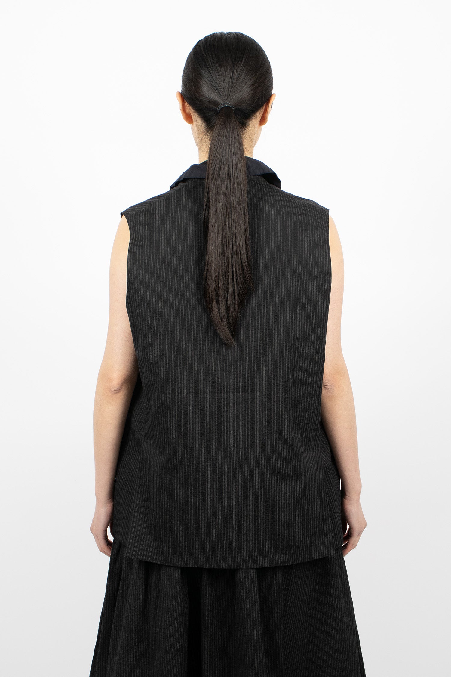 Jessy Waistcoat Black/Stripe