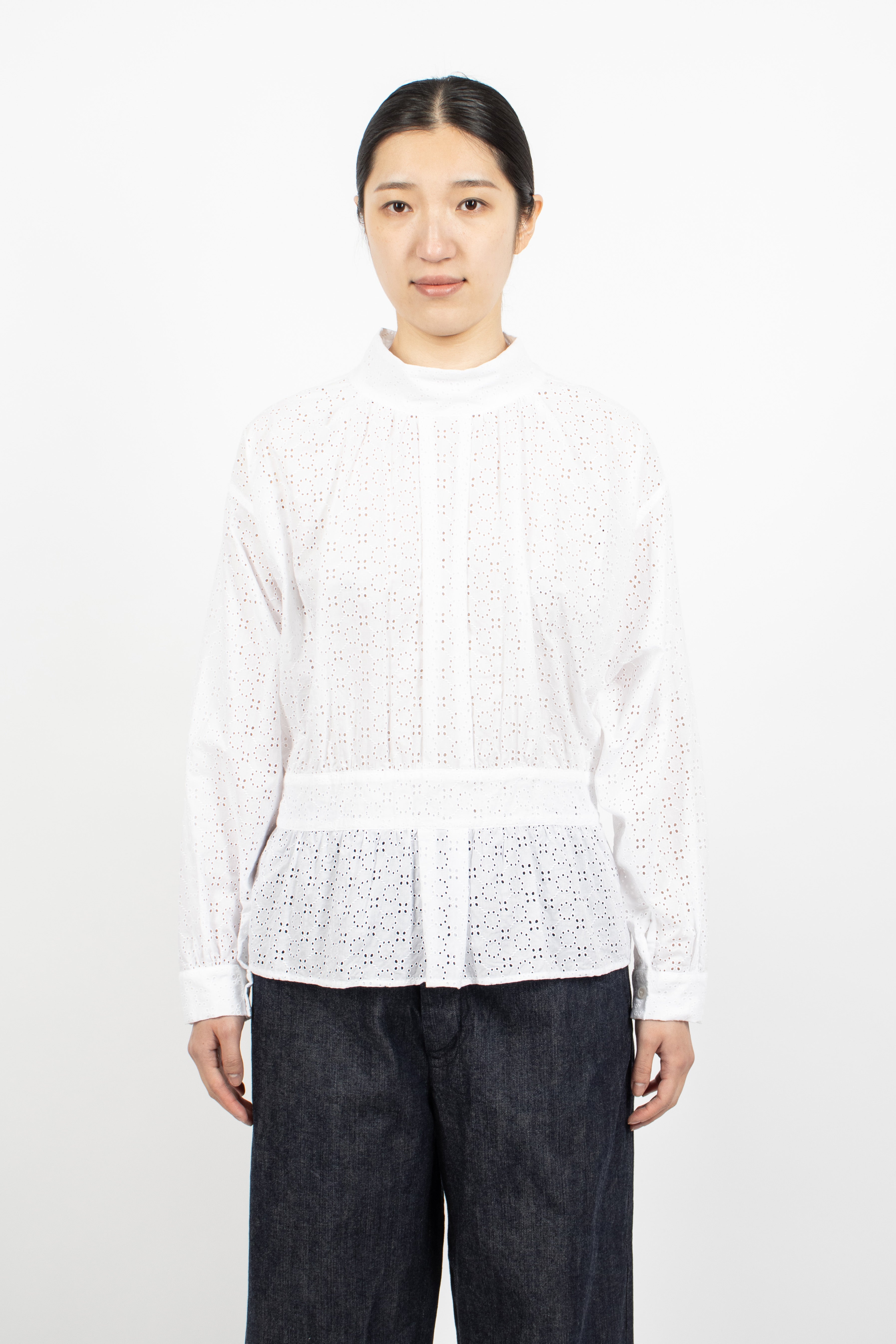 Back To Front Smock Shirt White