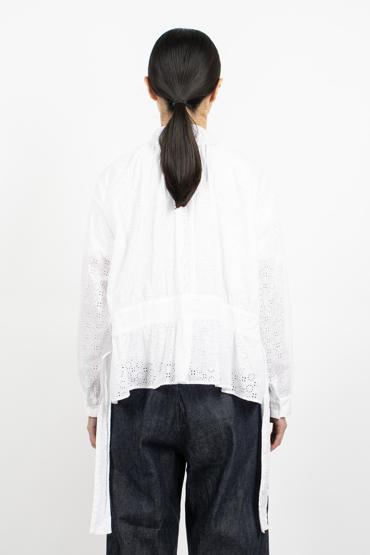 Back To Front Smock Shirt White