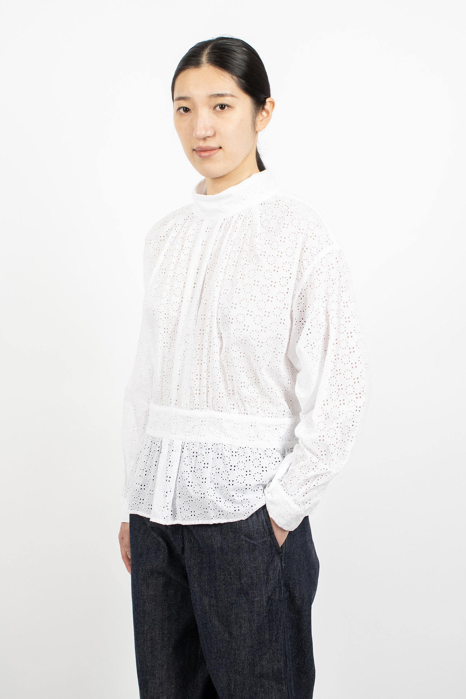 Back To Front Smock Shirt White