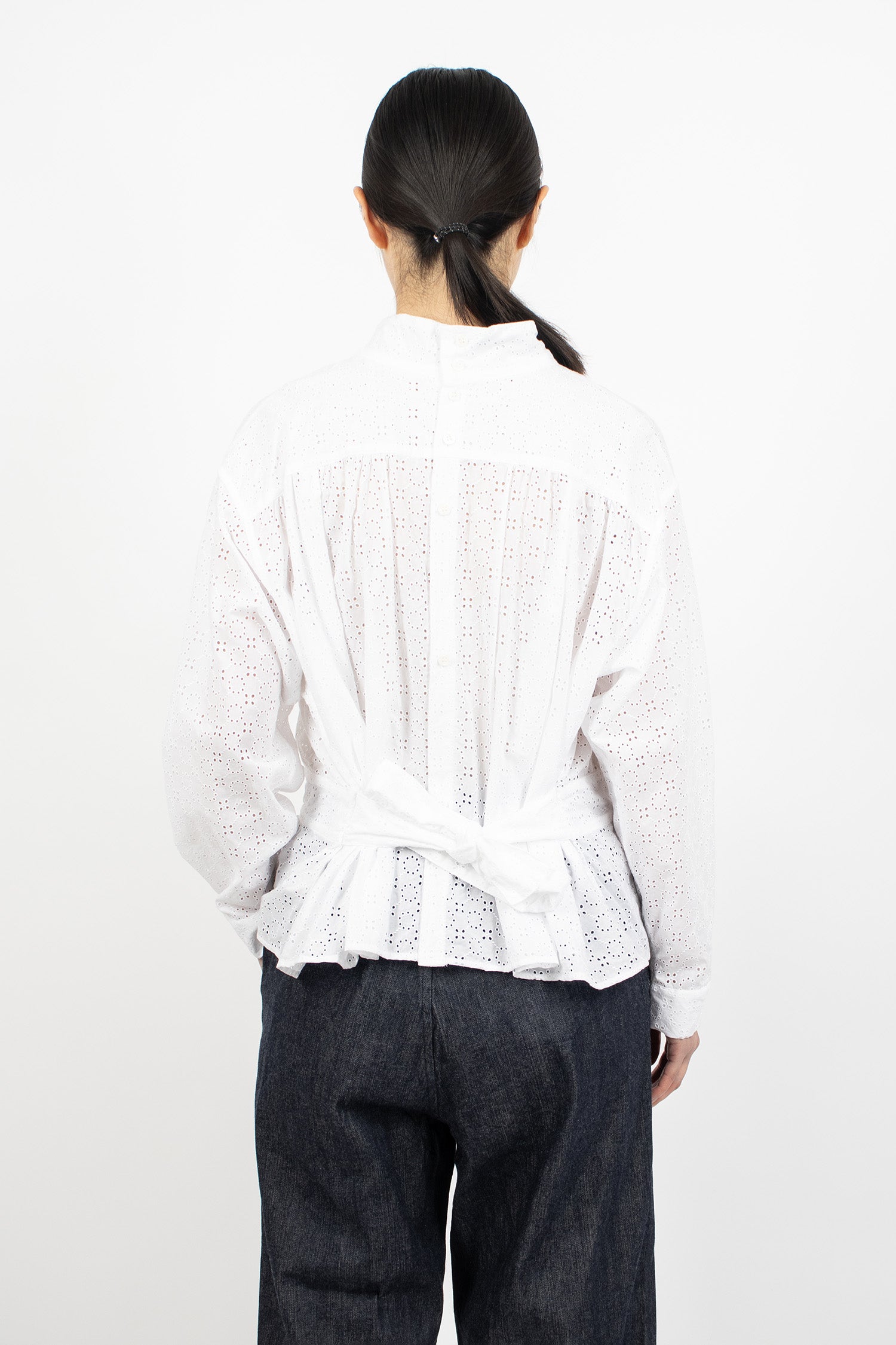 Back To Front Smock Shirt White