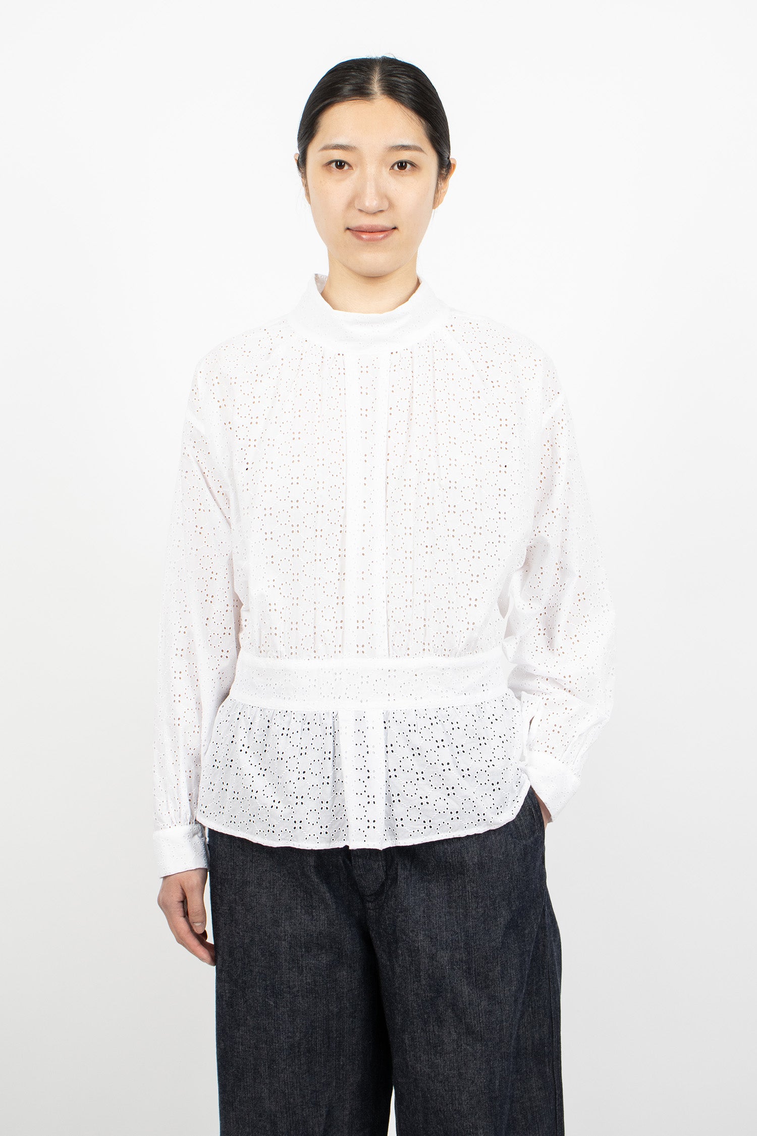 Back To Front Smock Shirt White