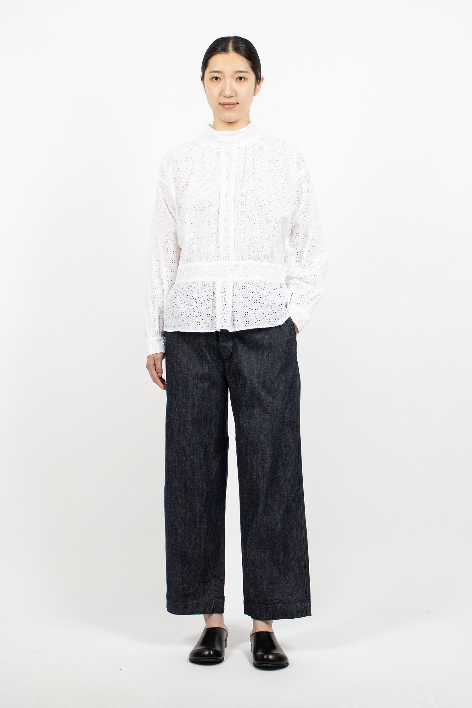 Back To Front Smock Shirt White