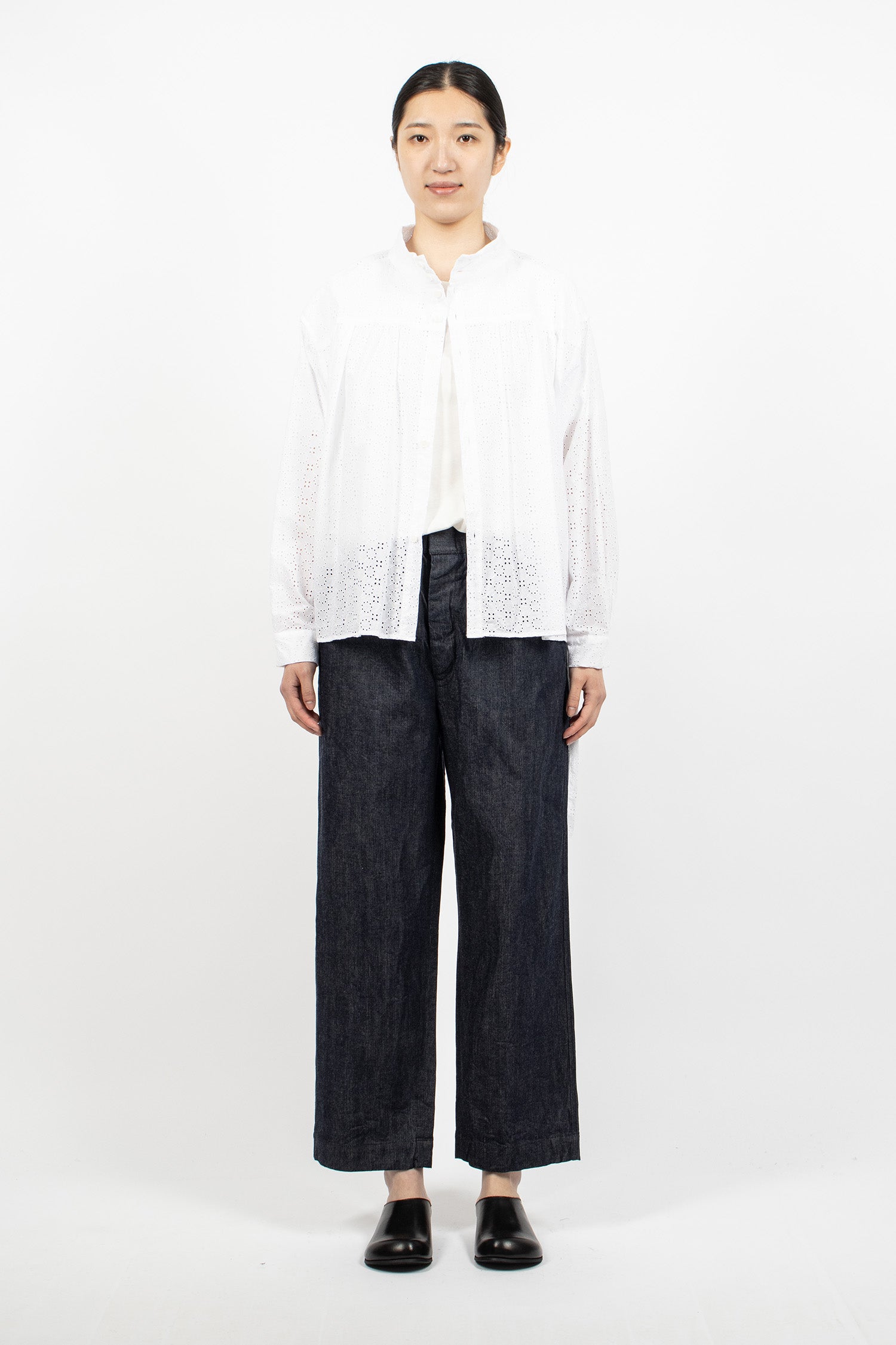 Back To Front Smock Shirt White