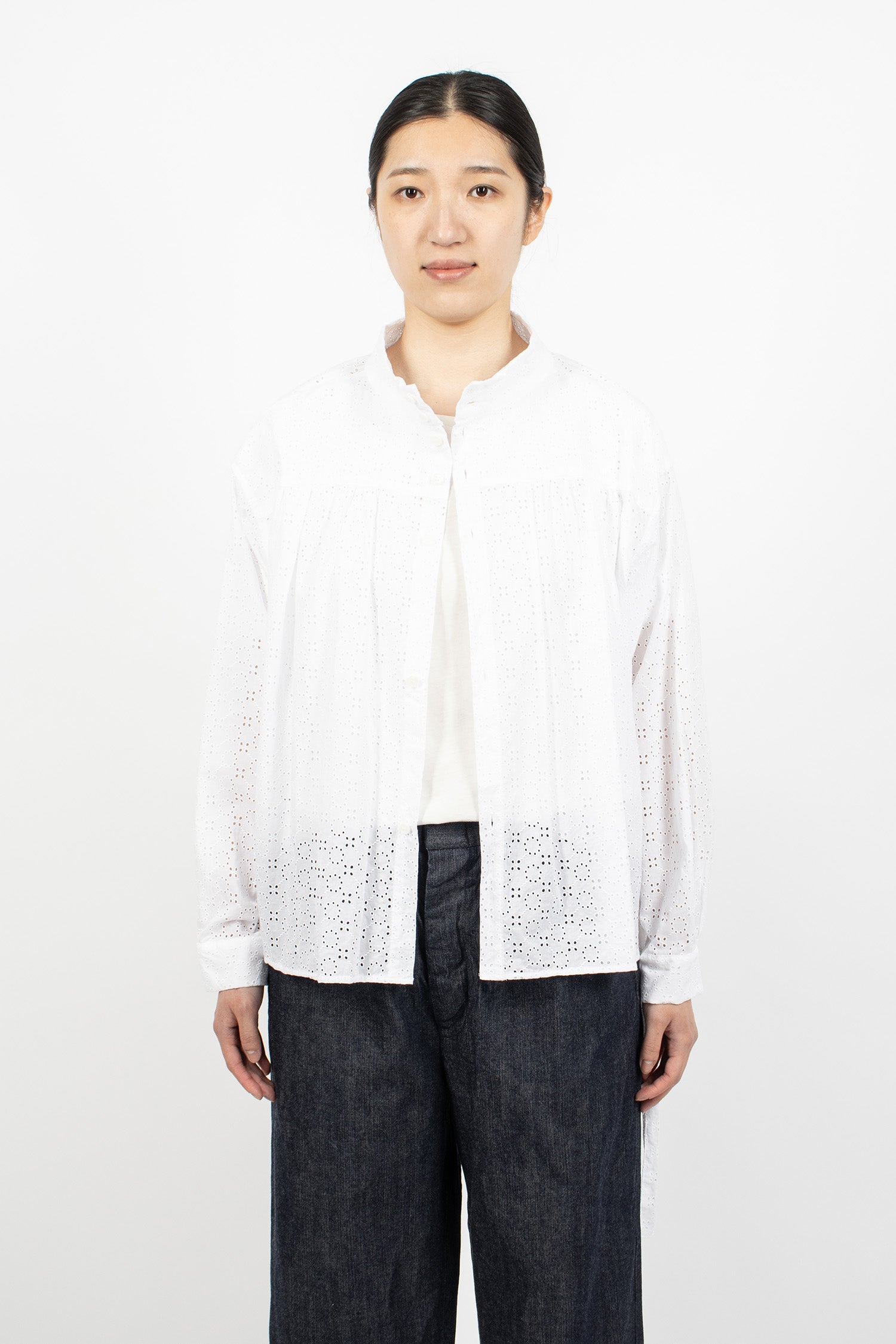 Back To Front Smock Shirt White