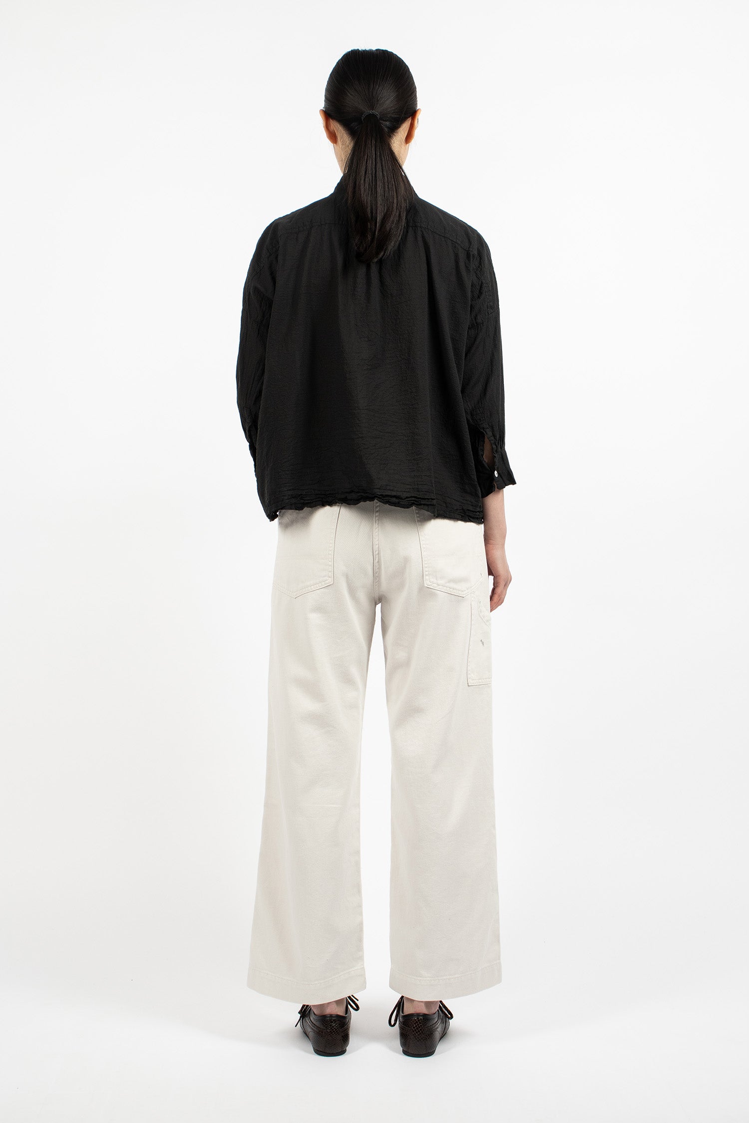 MP11B Double Knee Painter Jeans Ivory Splatter