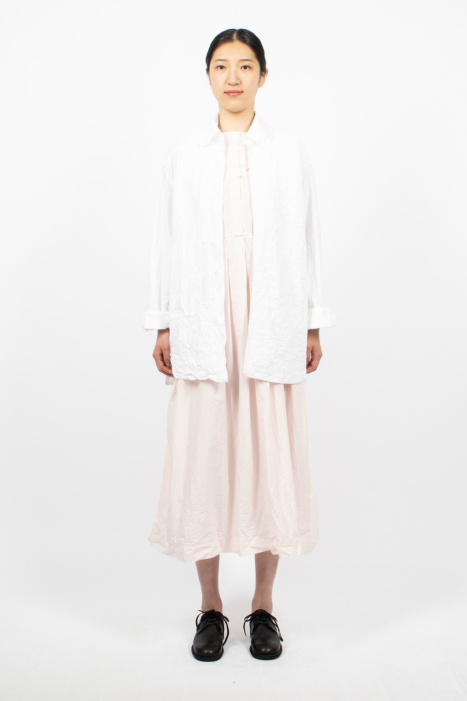 Washed Stitched Shirt White Mix