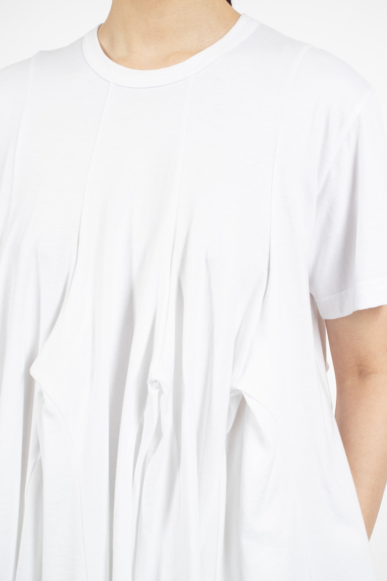 Panelled Jersey T-Shirt White