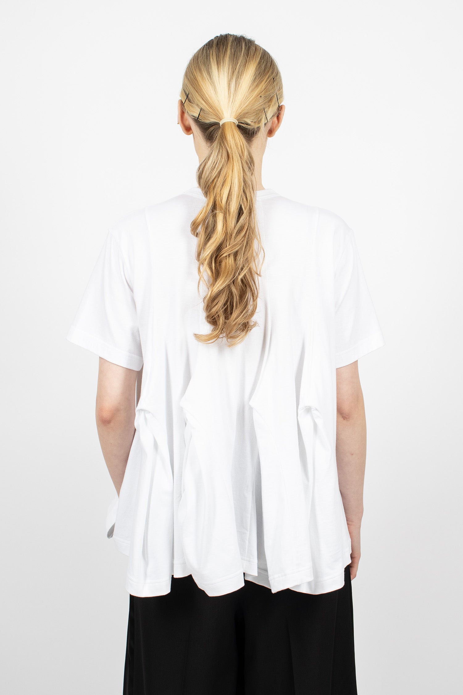 Panelled Jersey T-Shirt White