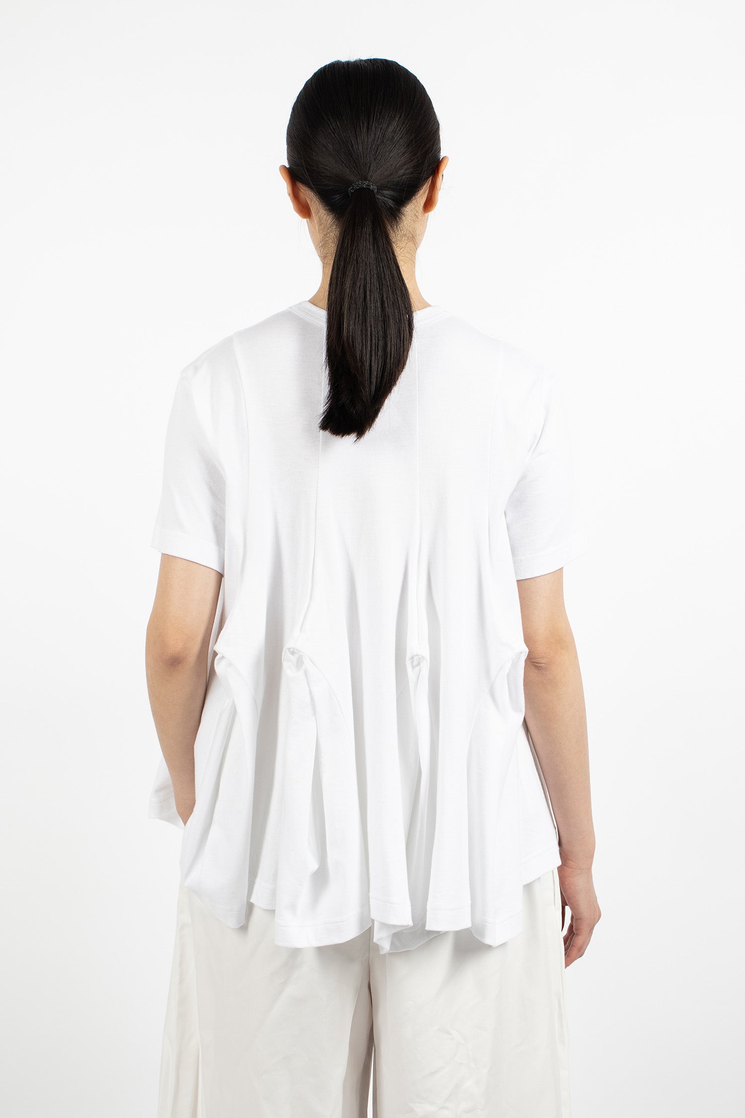 Panelled Jersey T-Shirt White