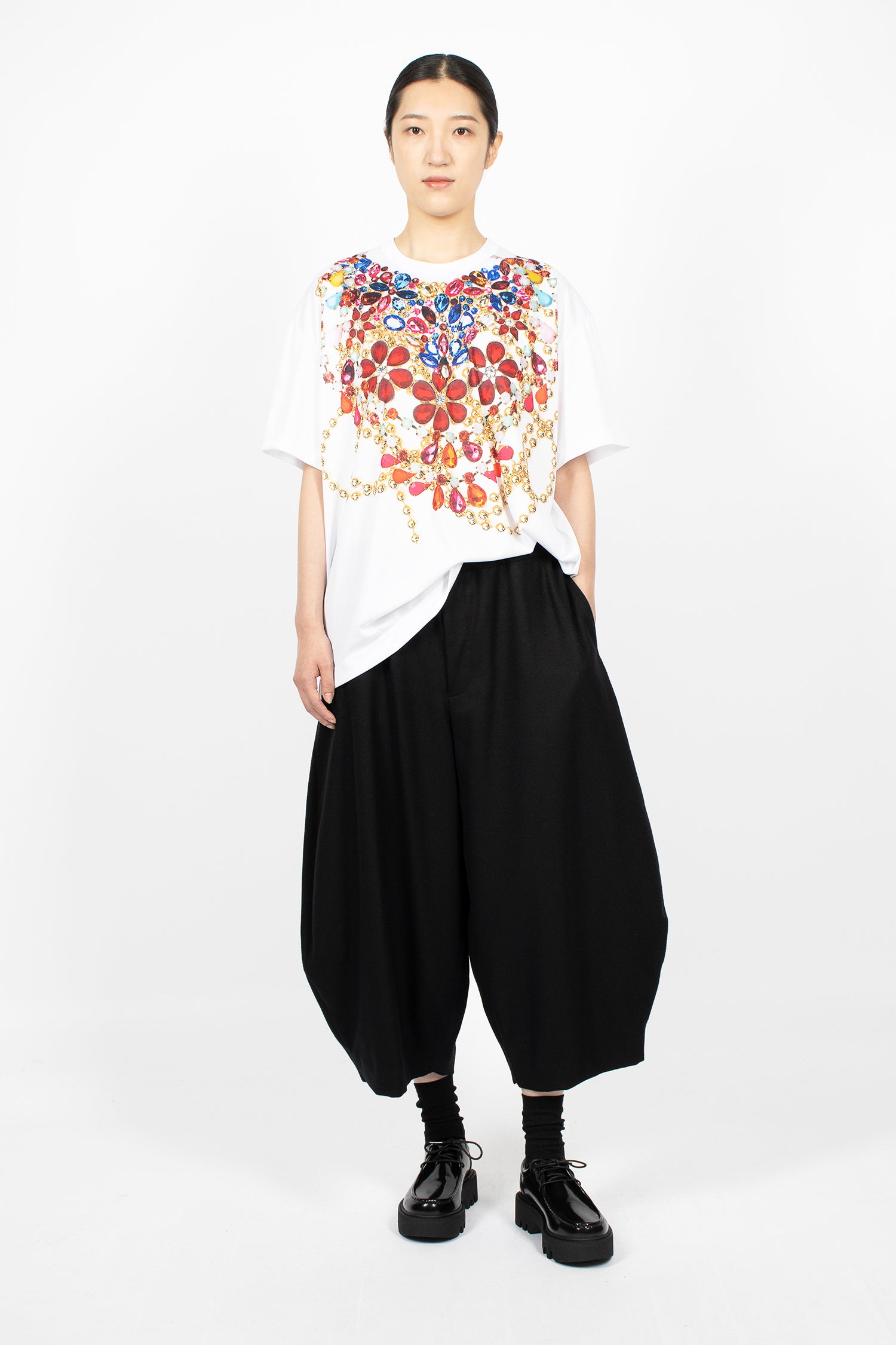 Printed S/S T-Shirt White/D Pattern