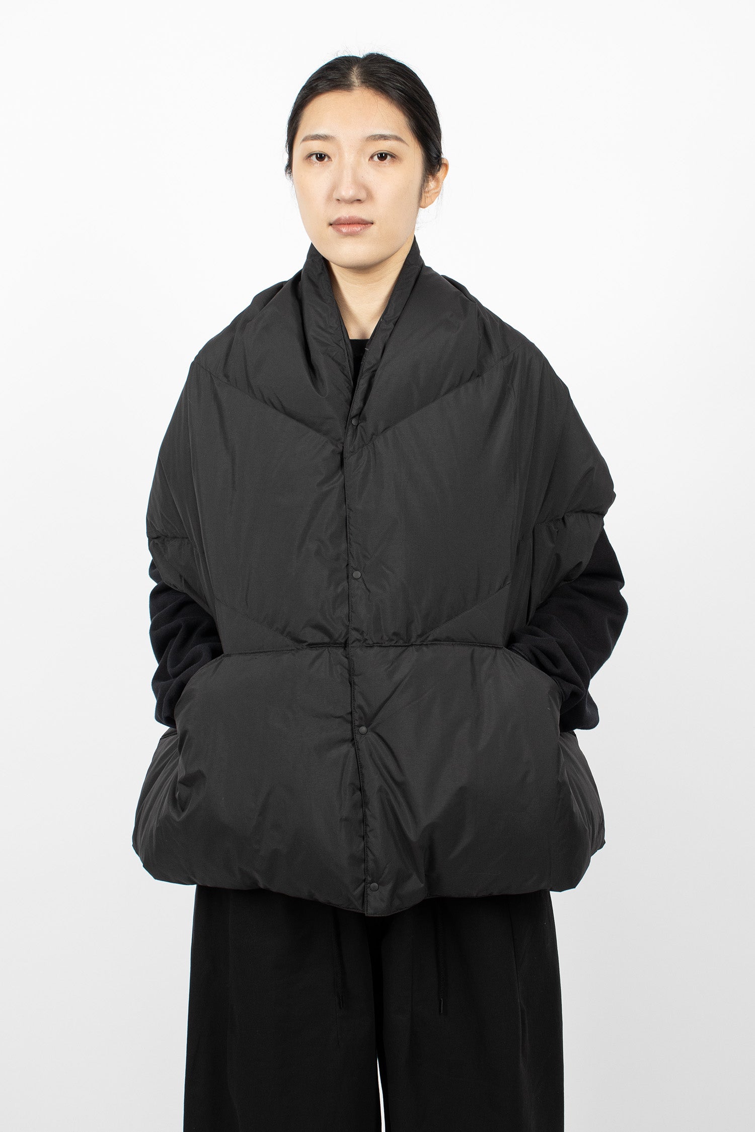 Down Poncho Muffler Black
