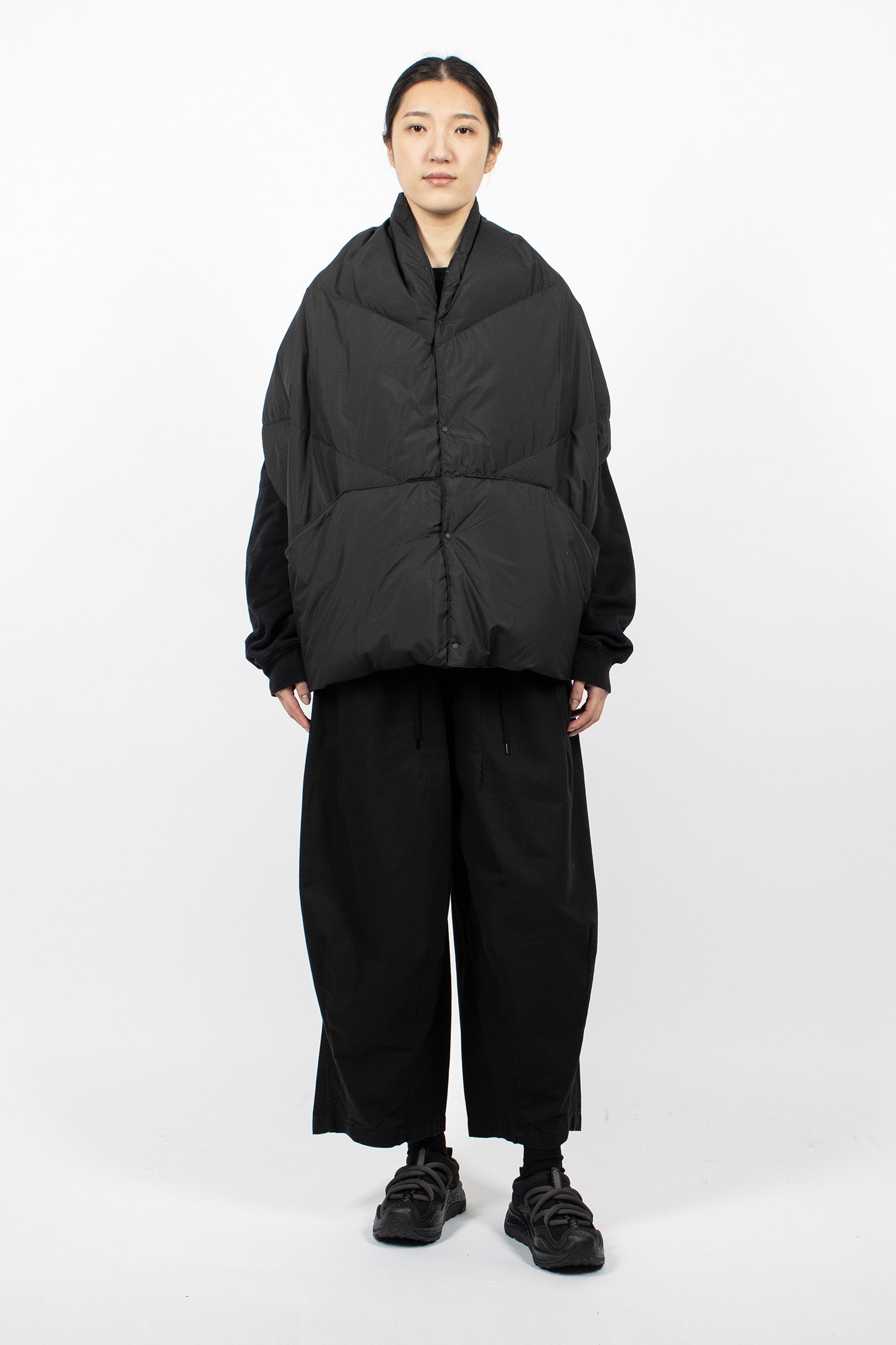 Down Poncho Muffler Black