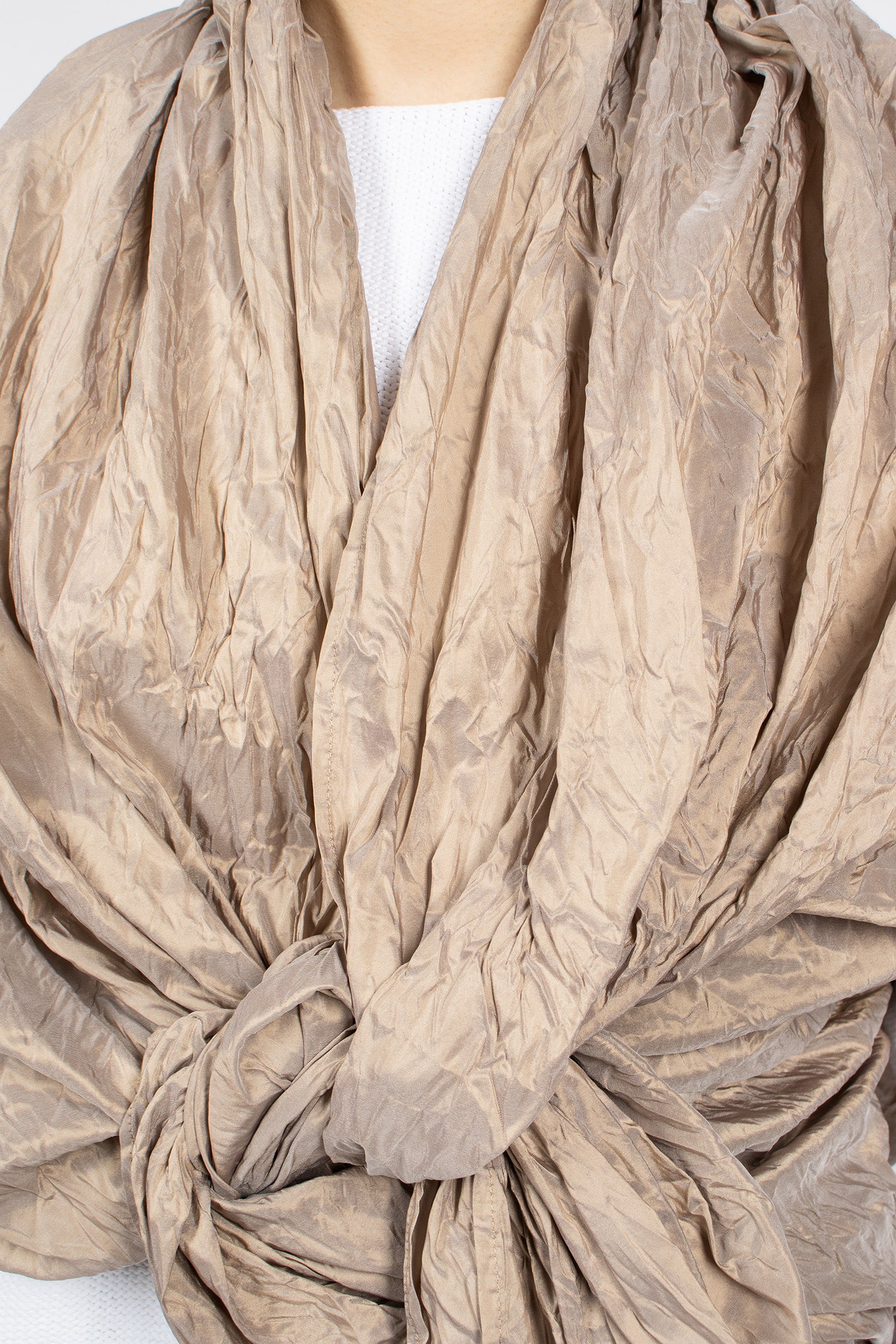Wrap Washed Silk Shawl Natural