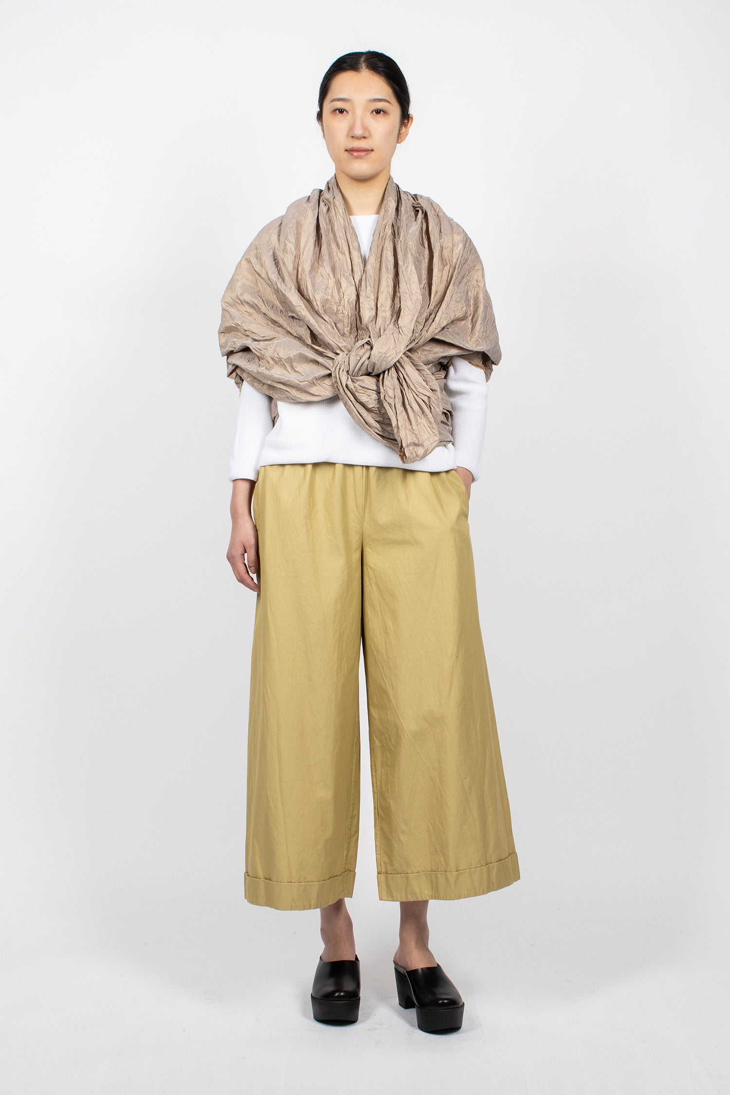 Wrap Washed Silk Shawl Natural