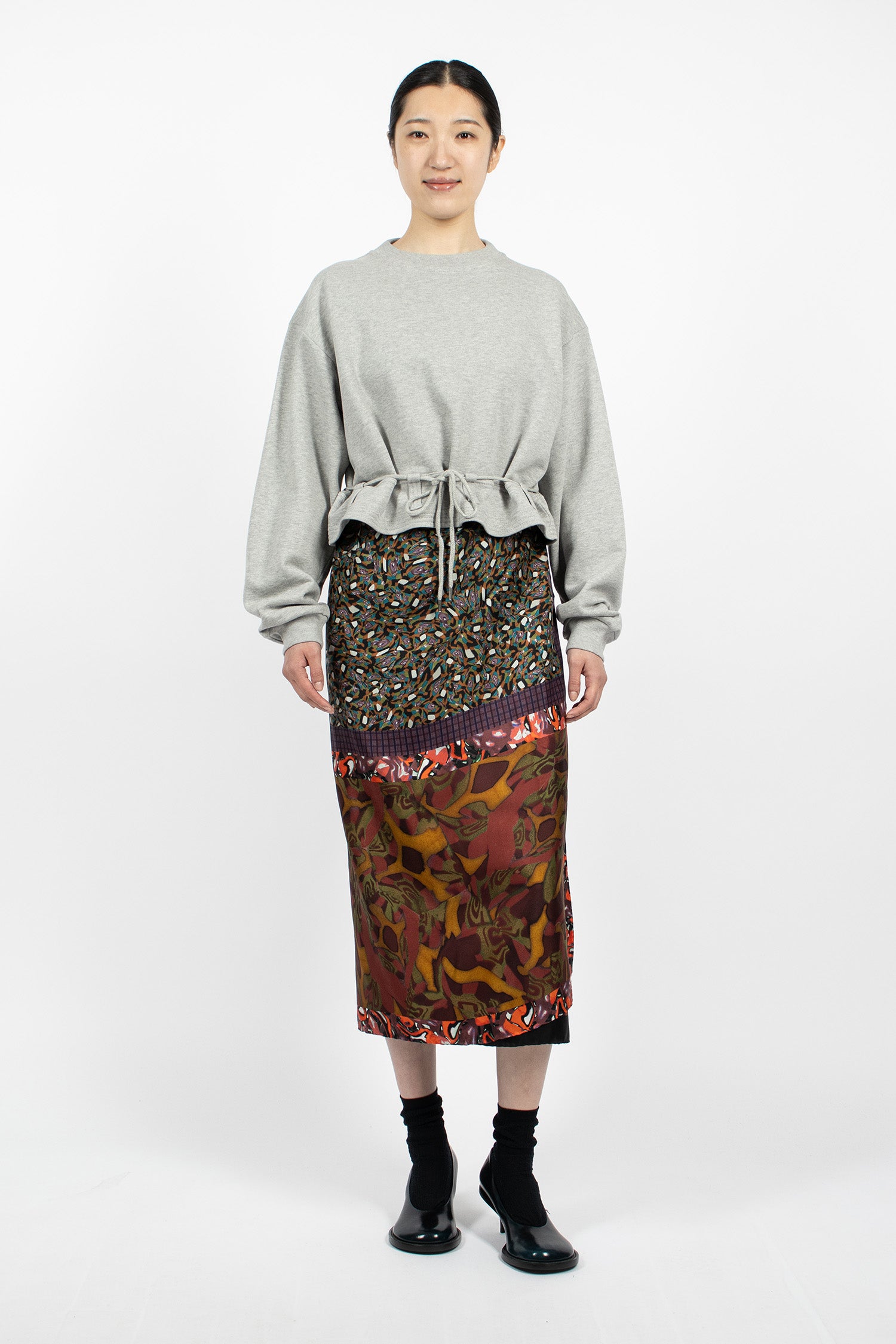 Long Wrap Scarf-Skirt Dessin B