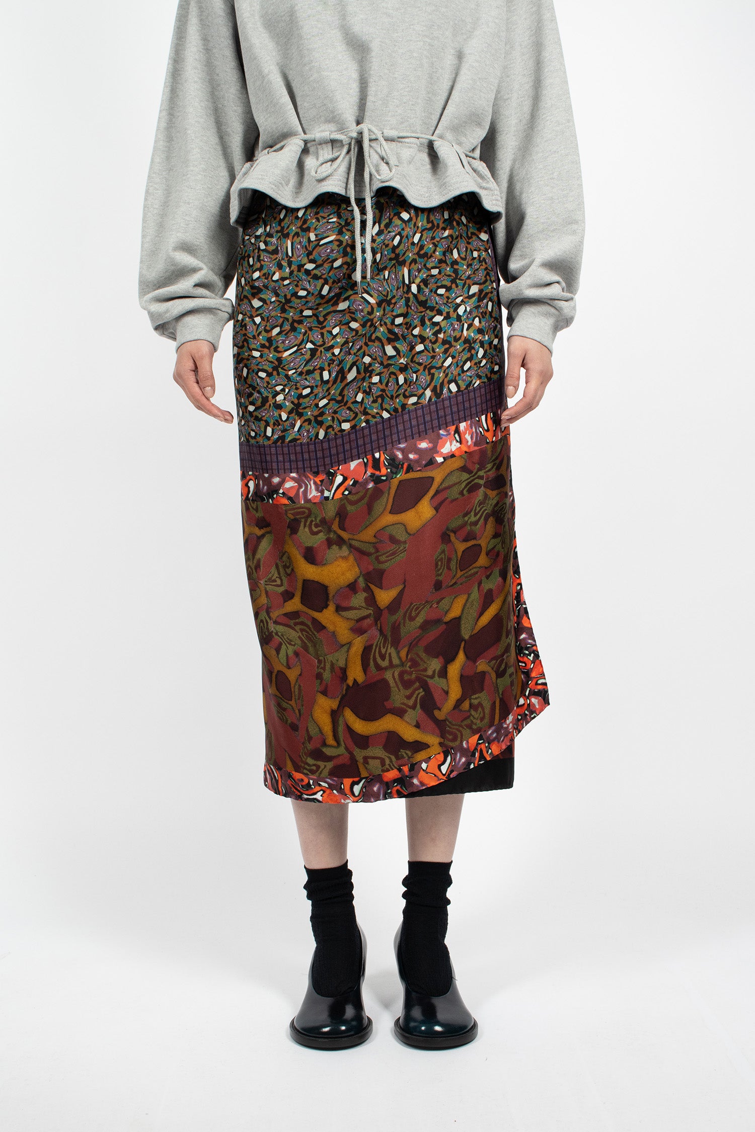 Long Wrap Scarf-Skirt Dessin B