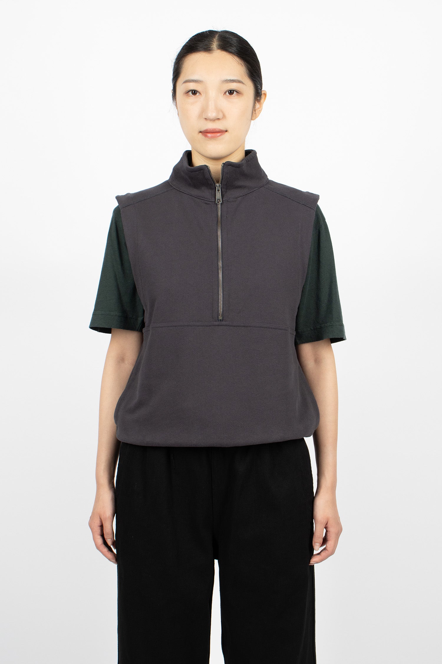 Sleeveless Track Top Ink