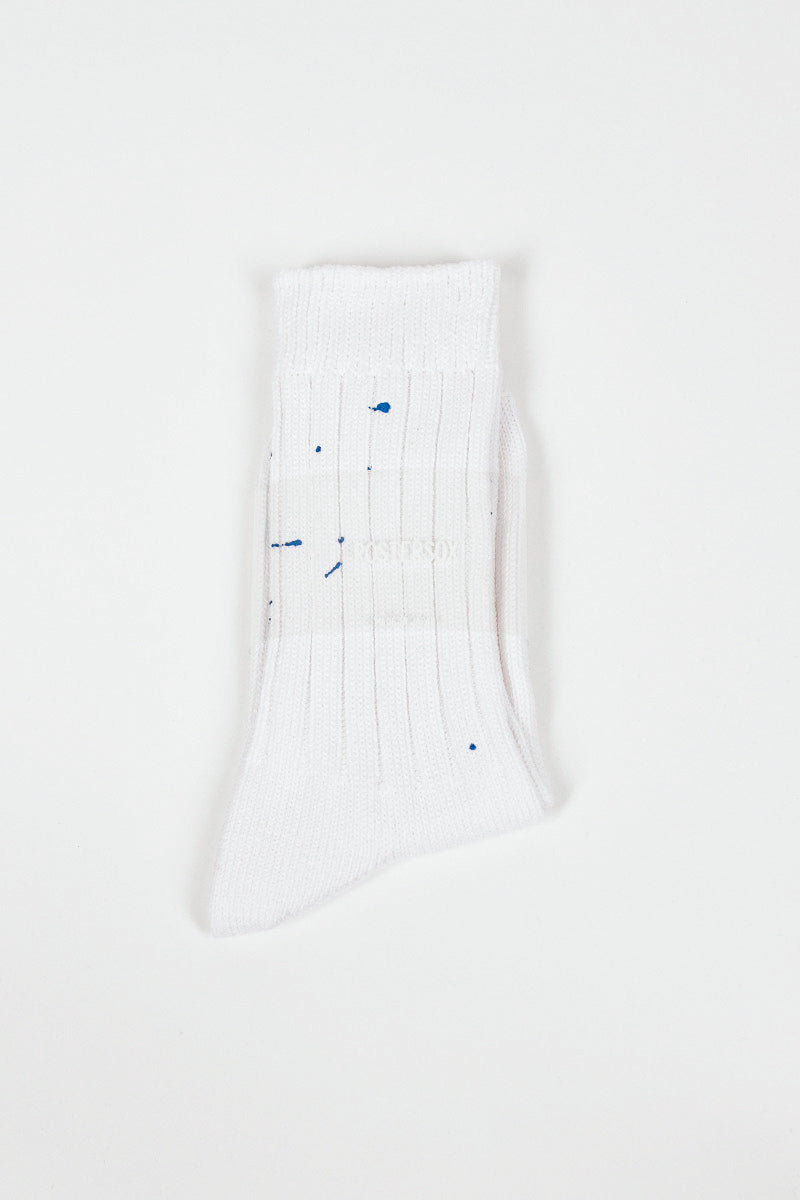 RS-202 Paint Socks White/Blue