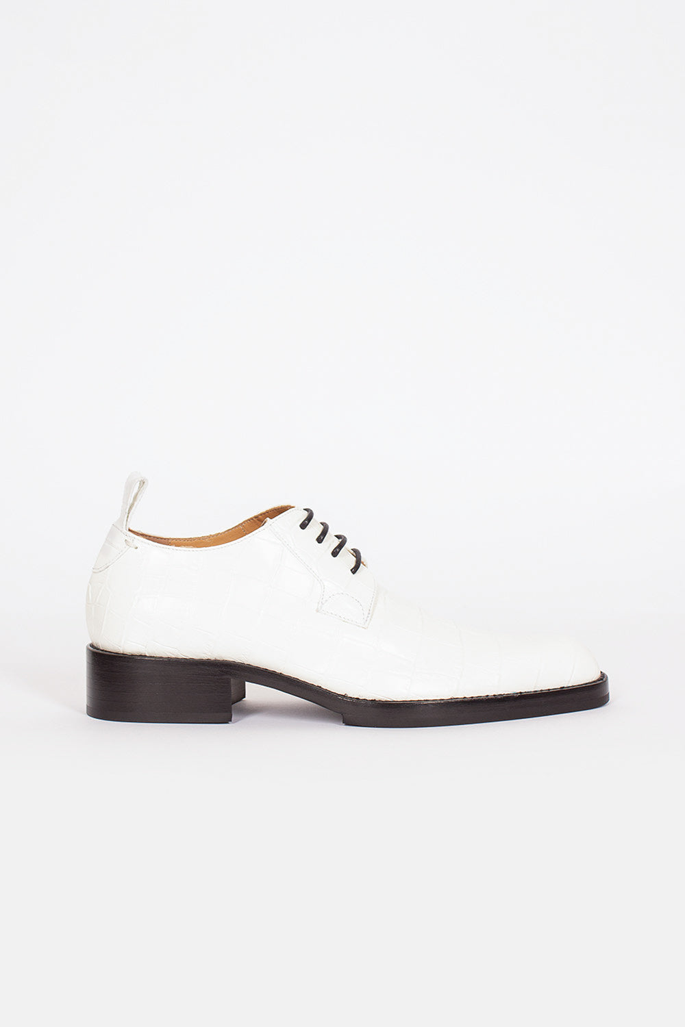 Leather Derby Shoes White