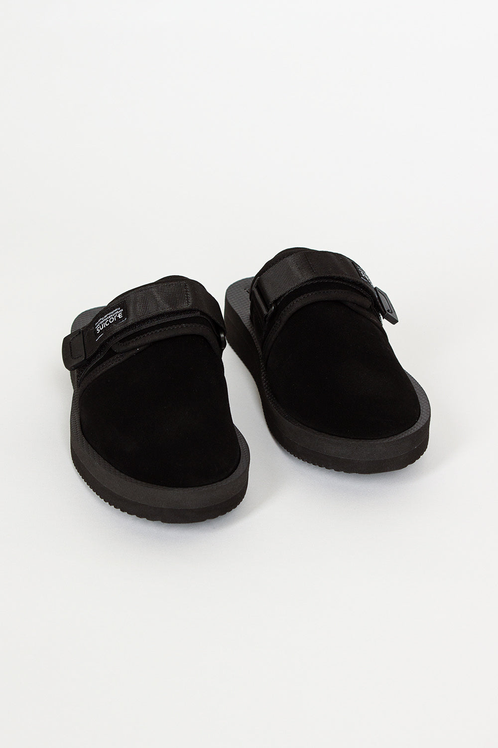 Suicoke Moto-Cab-Eco 'Black' Black Leather Moto-VS Slides From