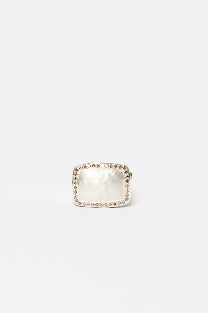 Nasma Ring Silver/Cognac Diamond