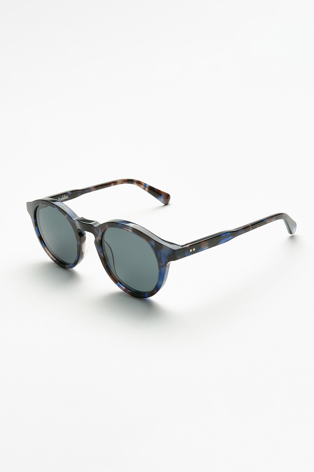 Abaco Burton Sunglasses in Silver/Deep Blue Mirror
