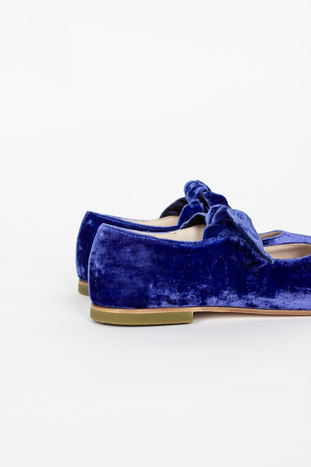 Blue crushed velvet sales shoes