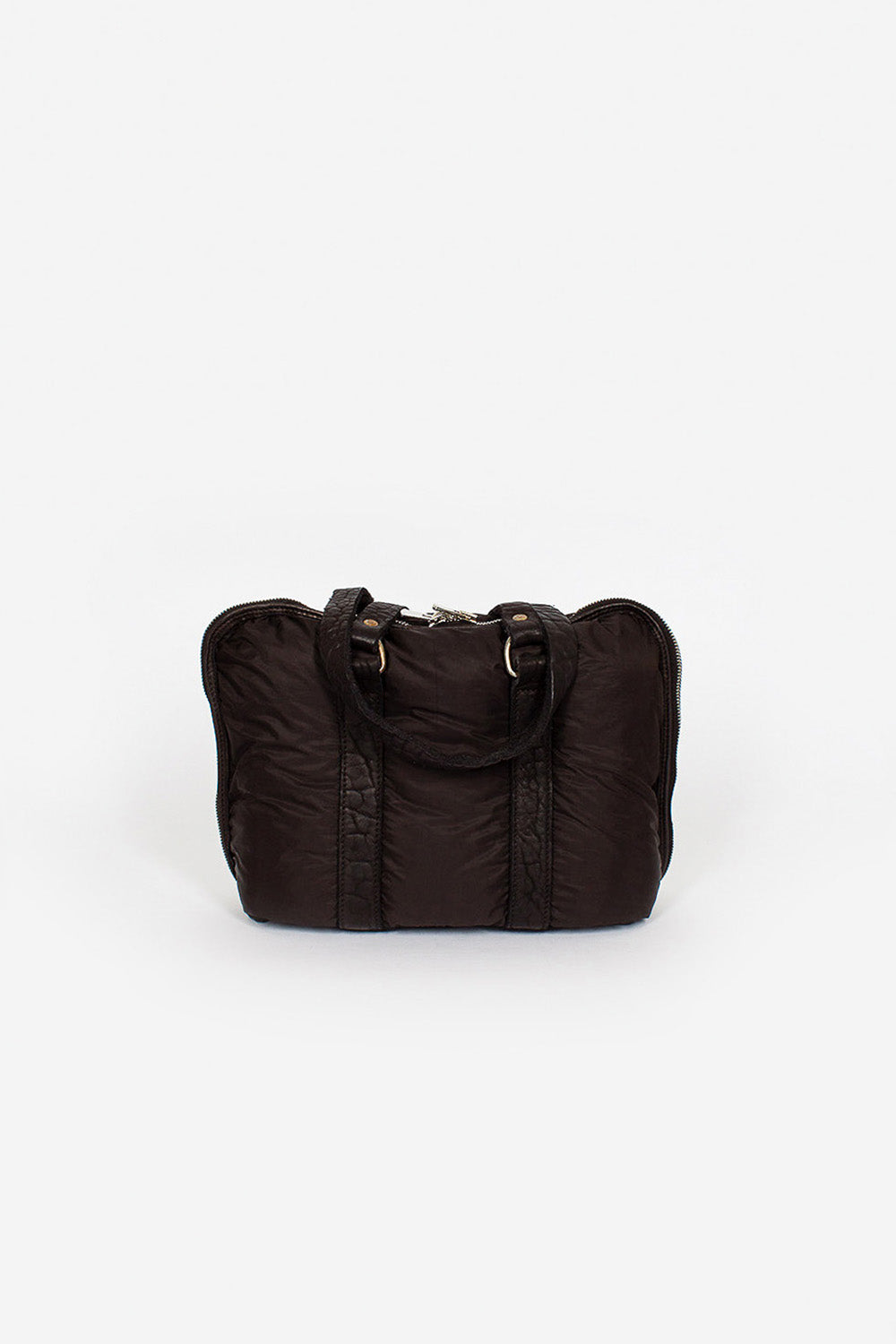 GB0_ECO Black Nylon/Leather Bag