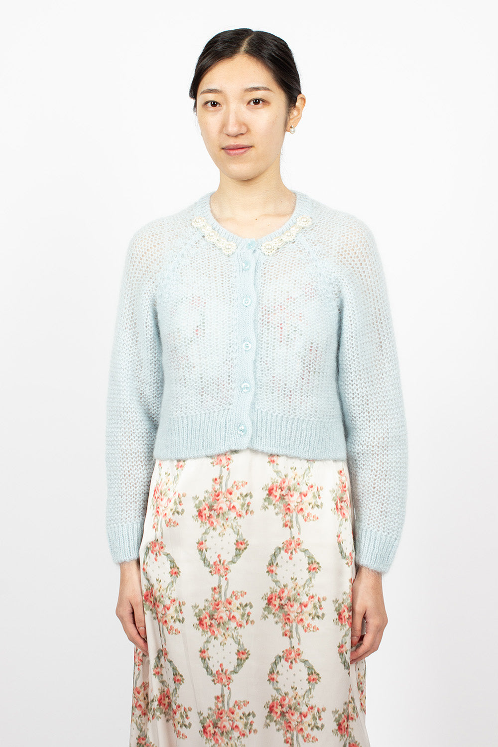 Simone Rocha Embellished Cardigan Baby Blue – Envoy of Belfast