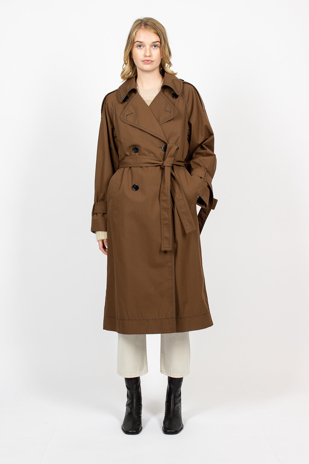Trench Coat Coffee Brown